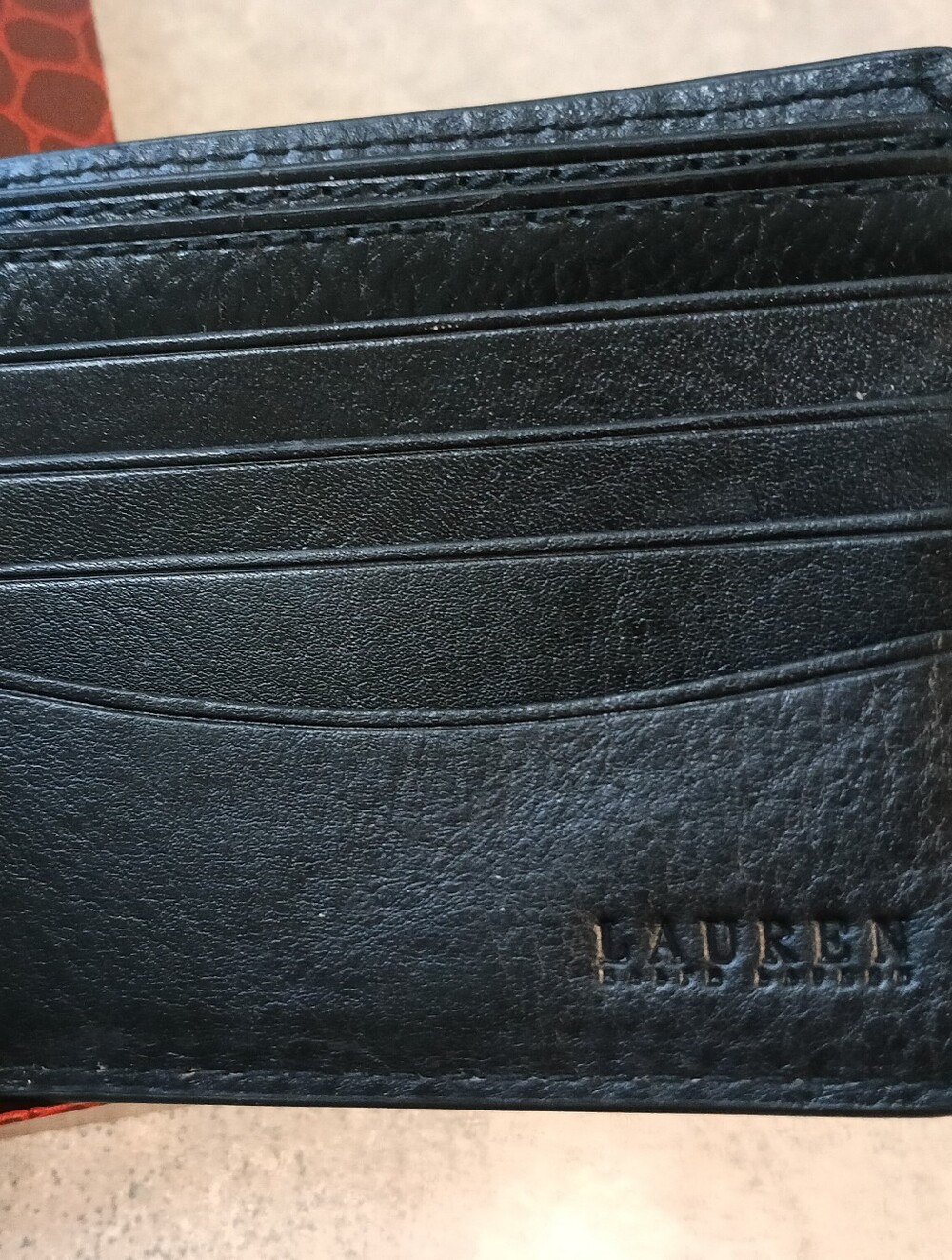 NIB Men's Ralph Lauren Black Genuine Leather Wallet - Picture 4 of 12